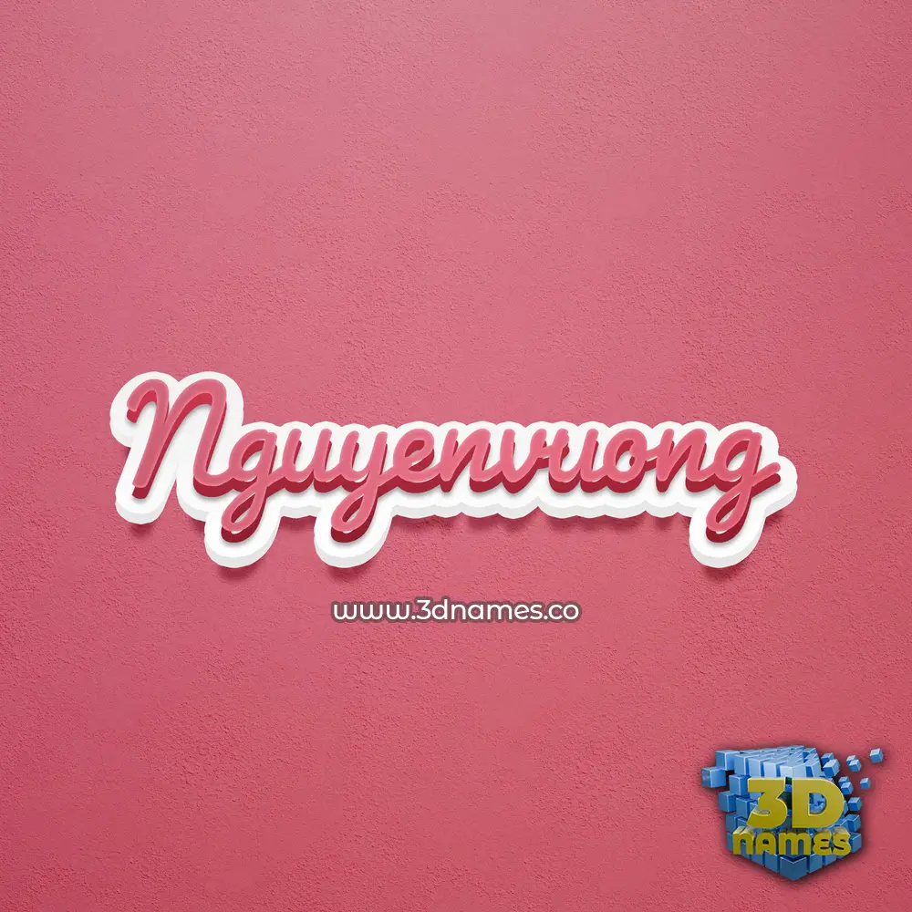 nguyenvuong in Red Scribble style - 3D name wallpaper