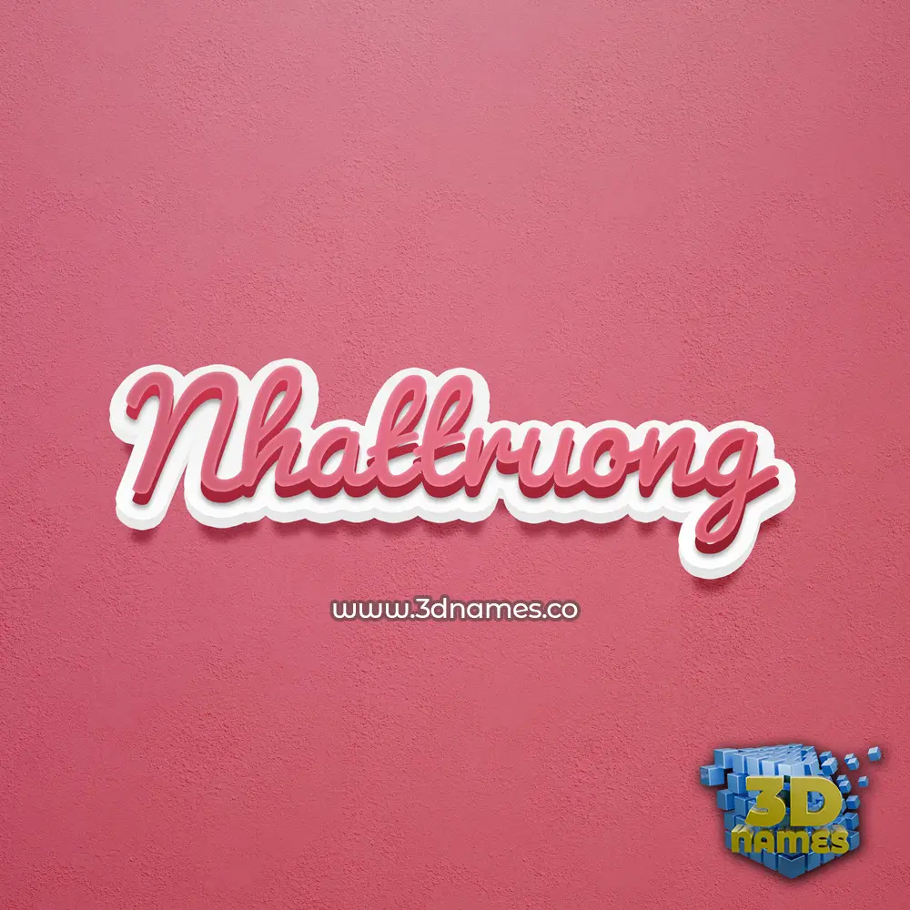 nhattruong in Red Scribble style - 3D name wallpaper