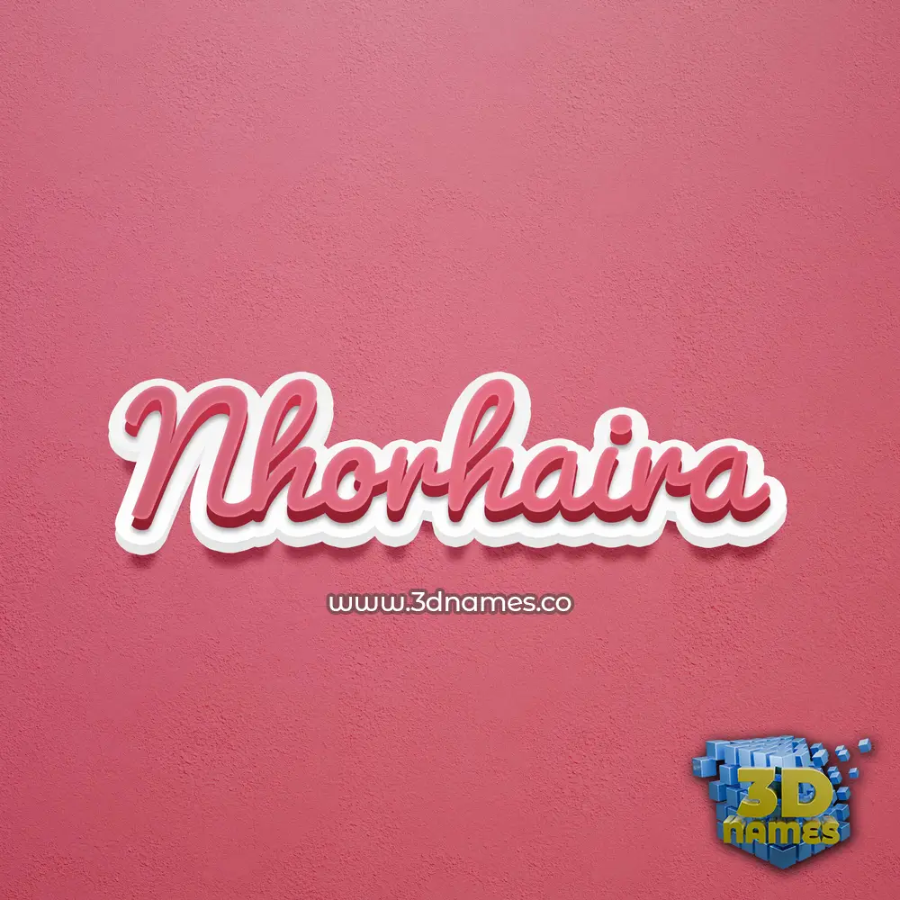 nhorhaira in Red Scribble style - 3D name wallpaper