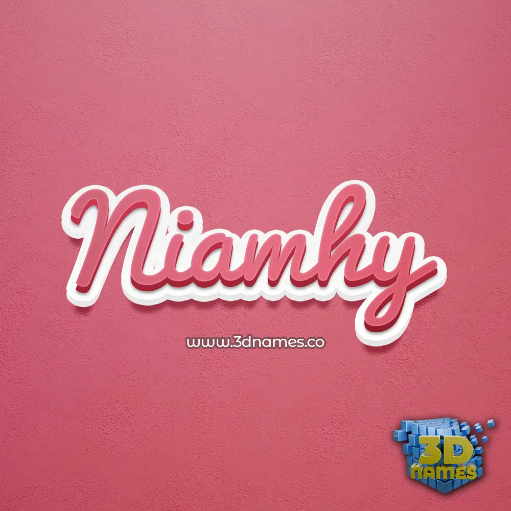 niamhy in Red Scribble style - 3D name wallpaper