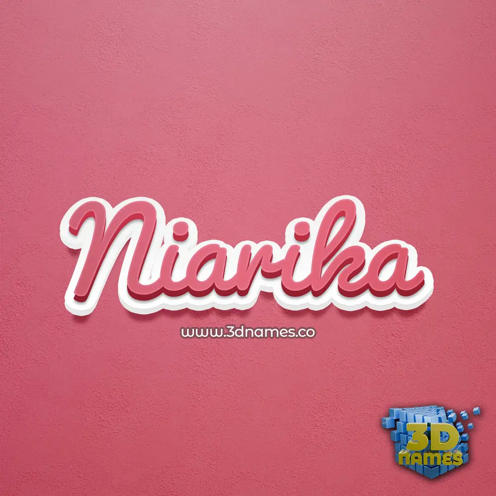 niarika in Red Scribble style - 3D name wallpaper