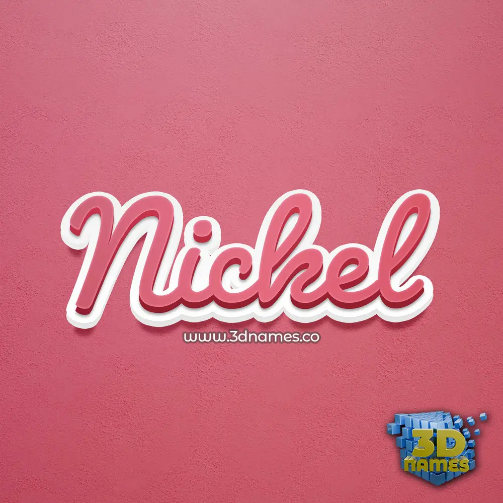 nickel in Red Scribble style - 3D name wallpaper