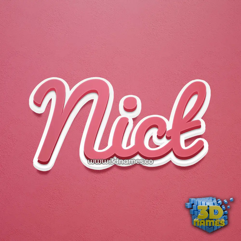 nict in Red Scribble style - 3D name wallpaper