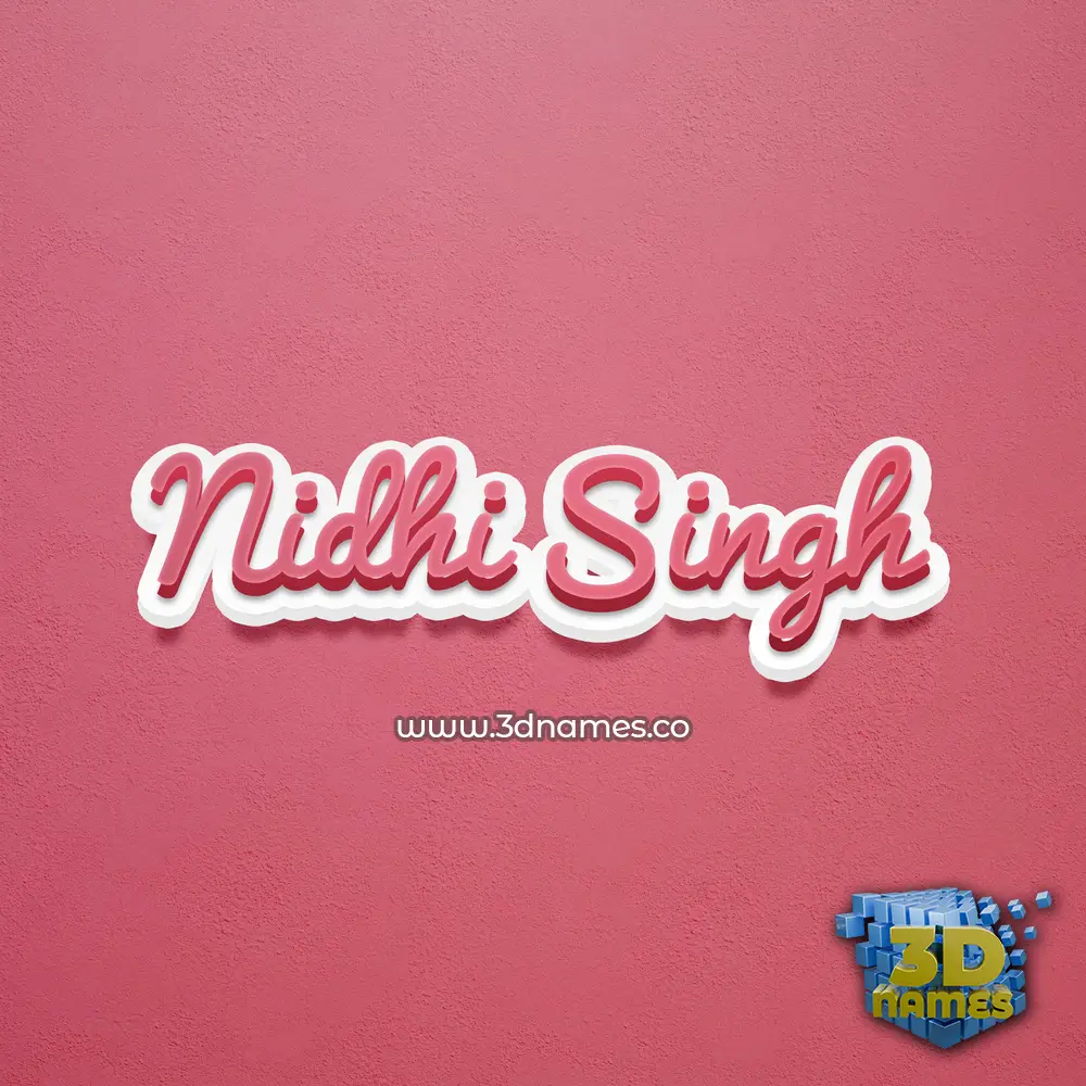 nidhi singh in Red Scribble style - 3D name wallpaper
