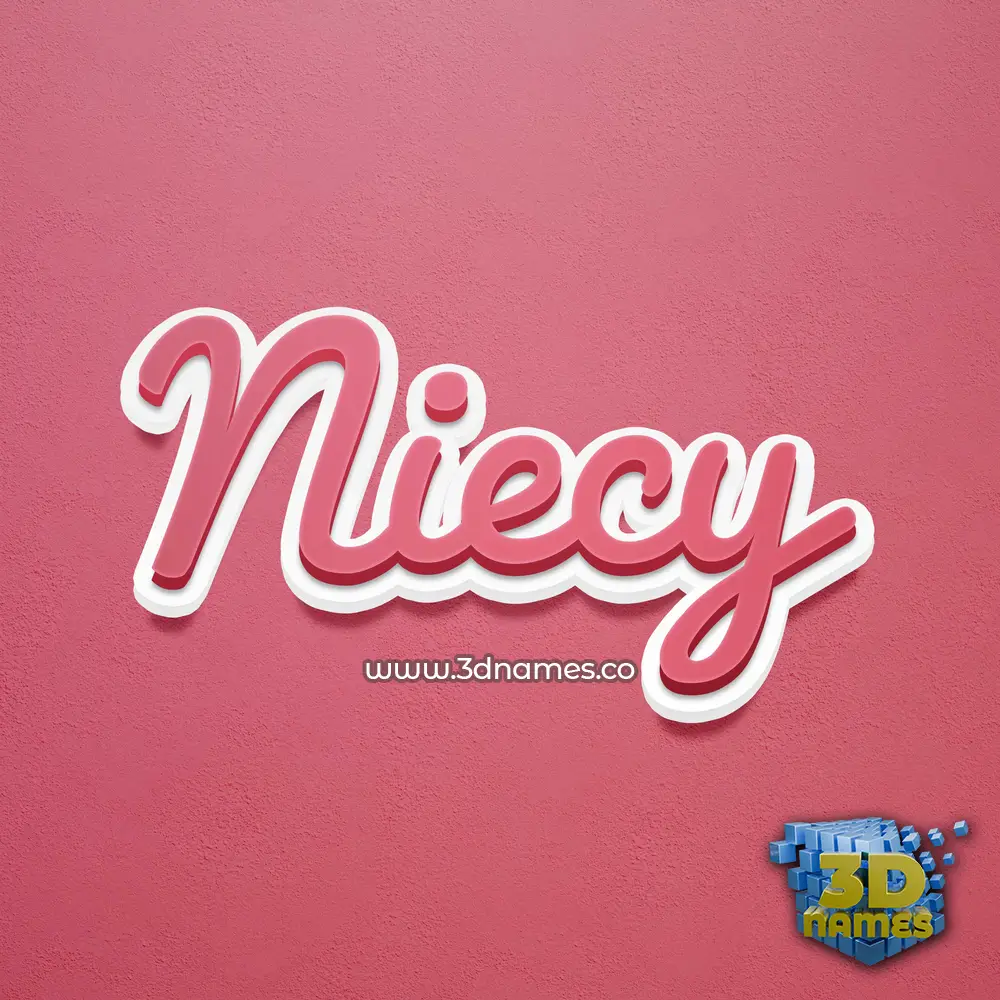 niecy in Red Scribble style - 3D name wallpaper