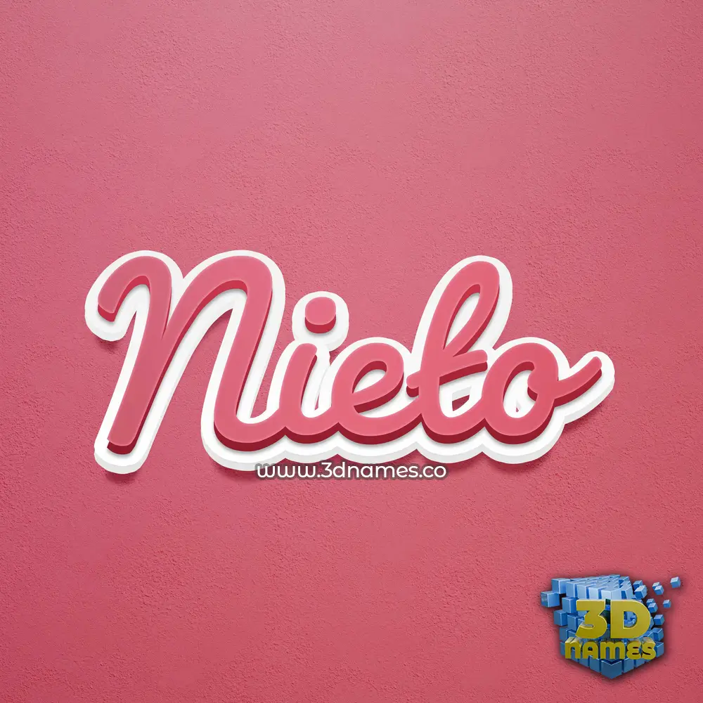 nieto in Red Scribble style - 3D name wallpaper