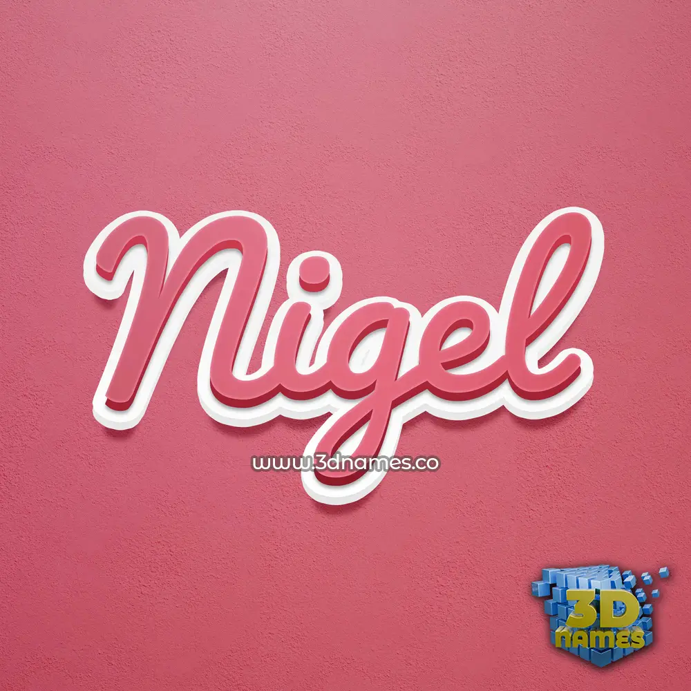 nigel in Red Scribble style - 3D name wallpaper