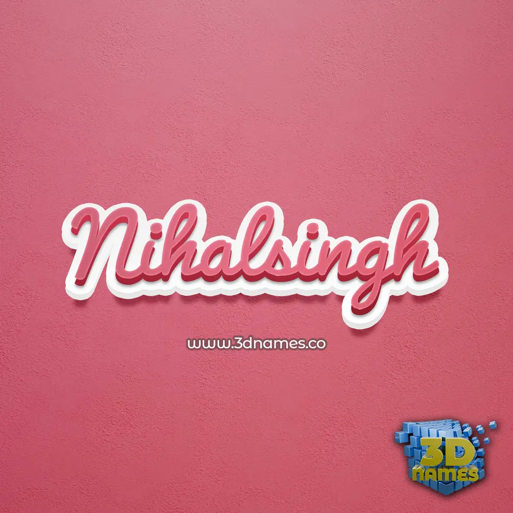 nihalsingh in Red Scribble style - 3D name wallpaper