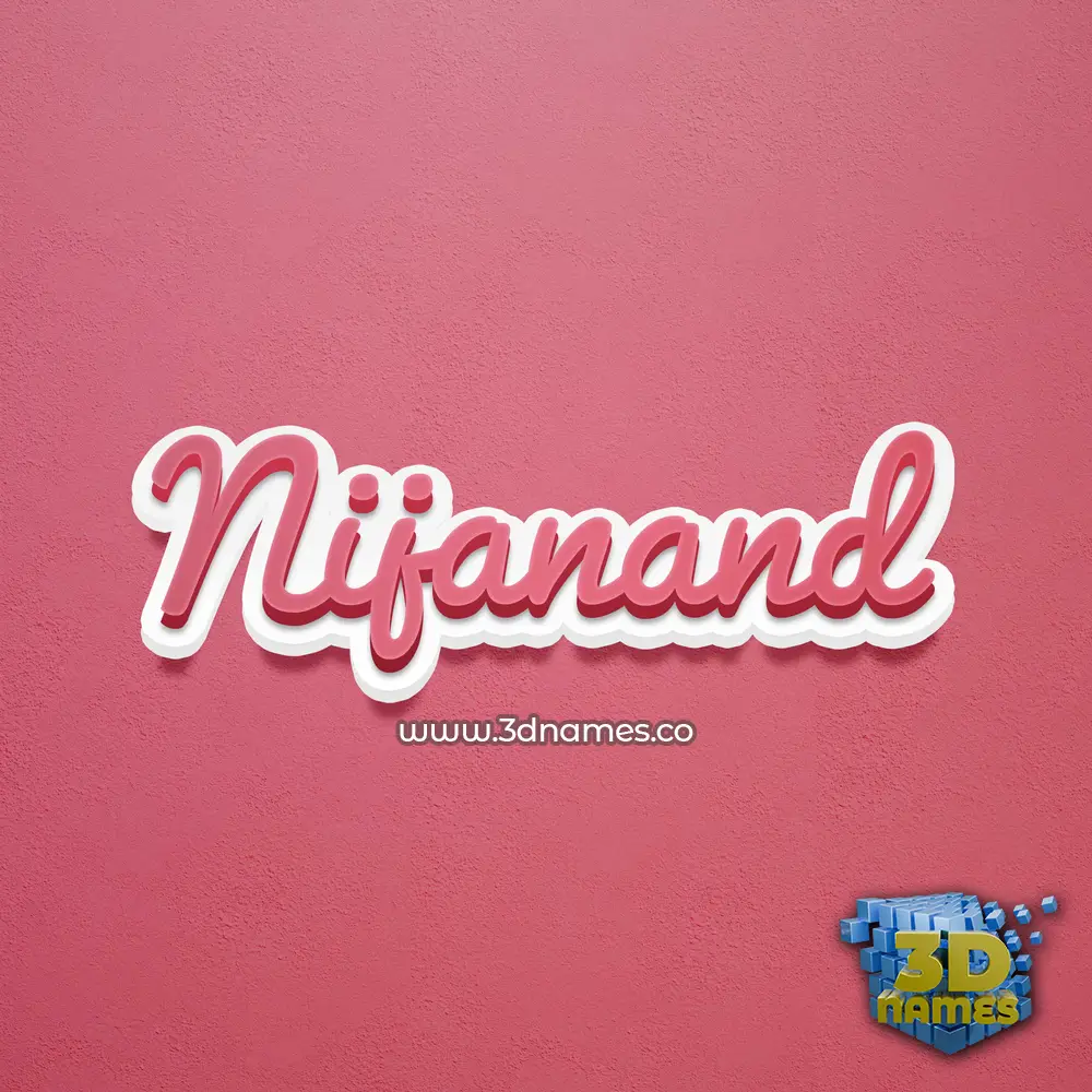 nijanand in Red Scribble style - 3D name wallpaper