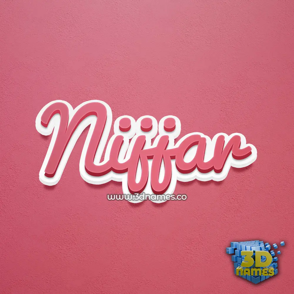 nijjar in Red Scribble style - 3D name wallpaper