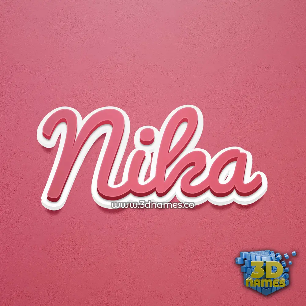 nika in Red Scribble style - 3D name wallpaper