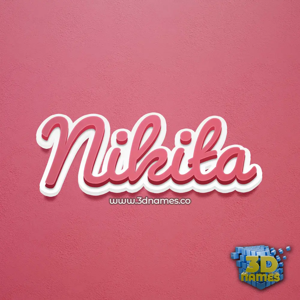 nikita in Red Scribble style - 3D name wallpaper