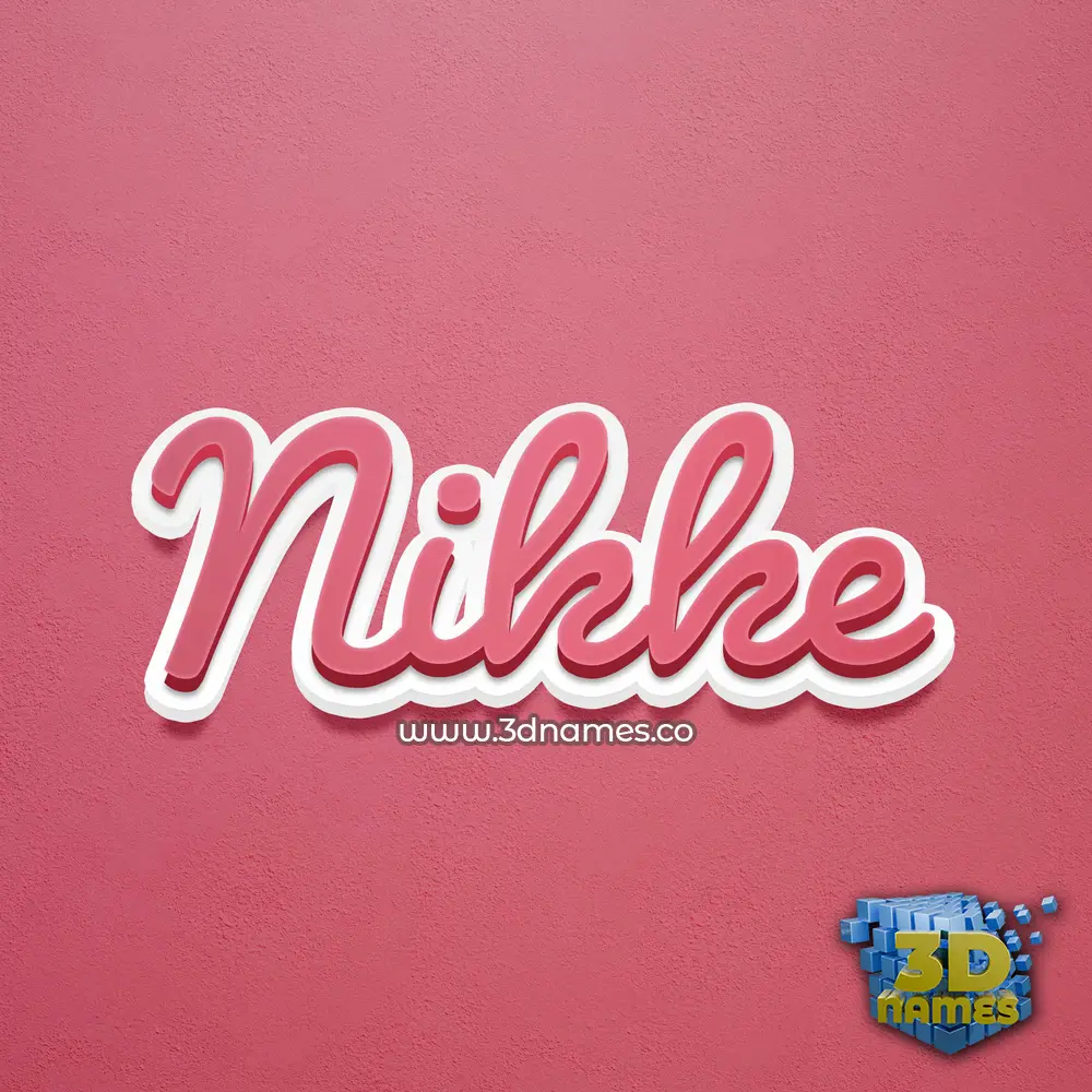 nikke in Red Scribble style - 3D name wallpaper