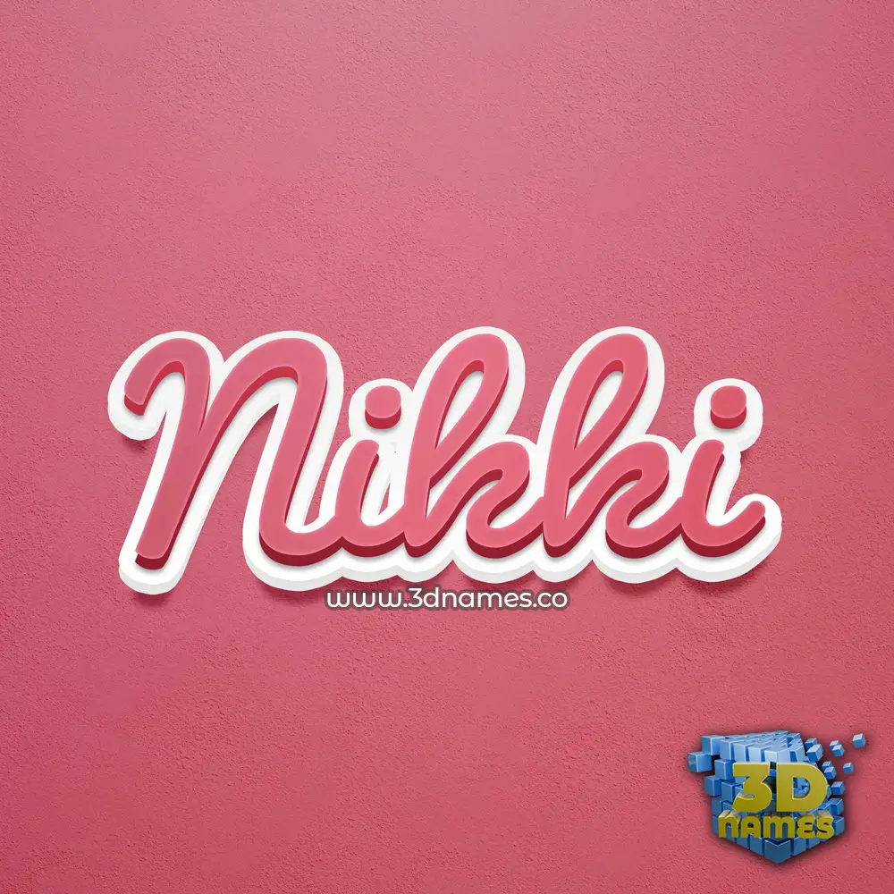 nikki in Red Scribble style - 3D name wallpaper