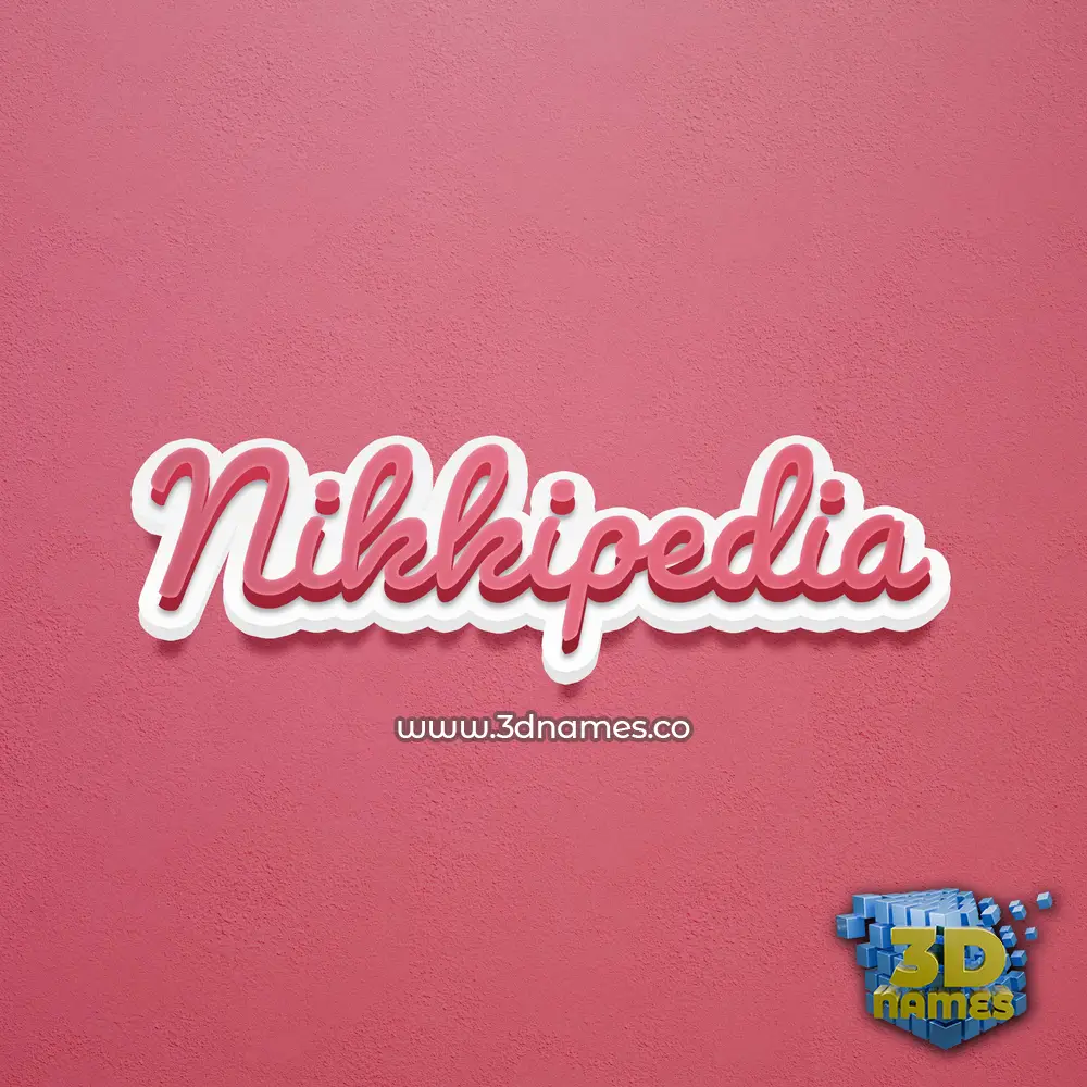 nikkipedia in Red Scribble style - 3D name wallpaper
