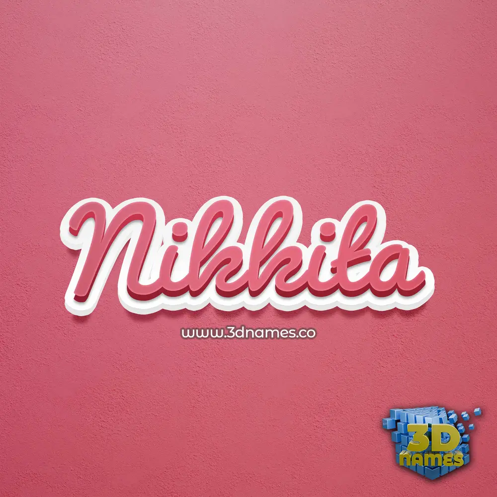 nikkita in Red Scribble style - 3D name wallpaper