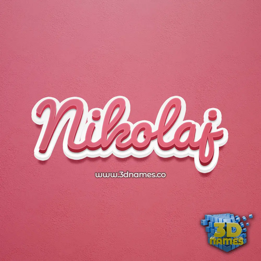 nikolaj in Red Scribble style - 3D name wallpaper