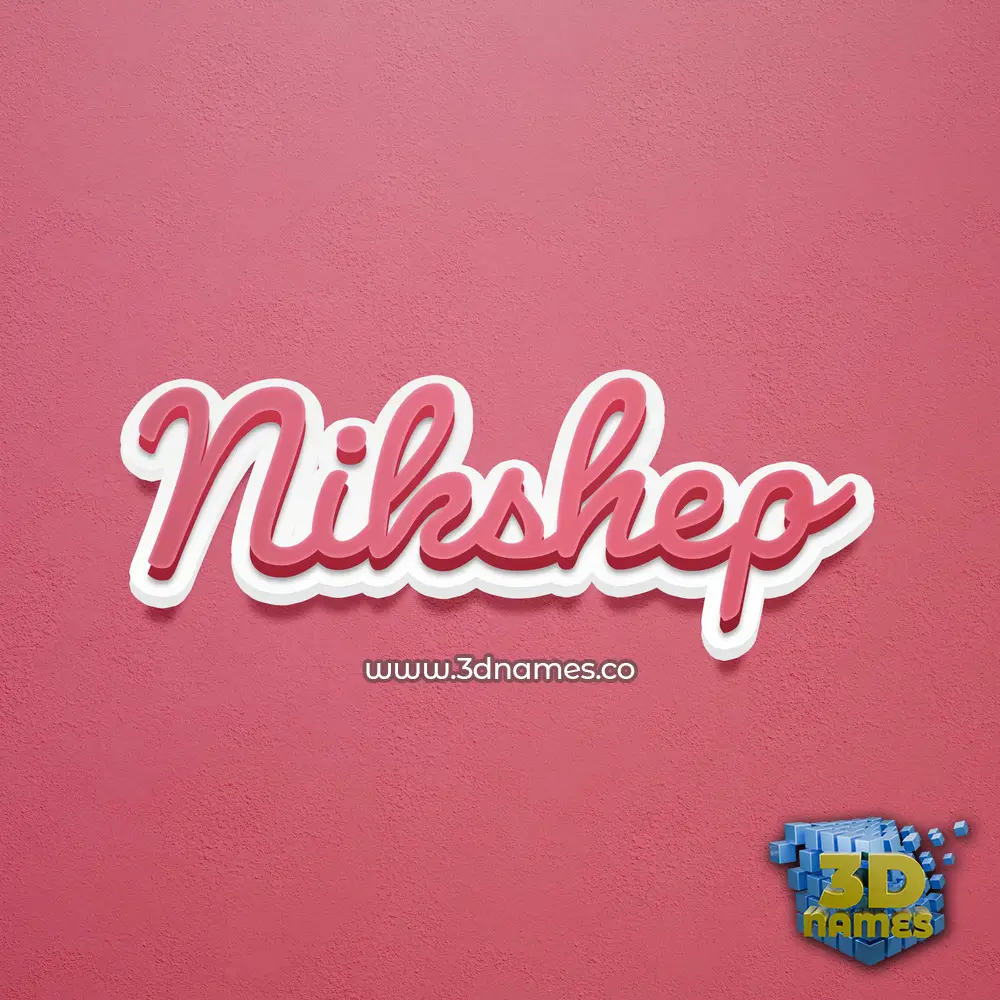 nikshep in Red Scribble style - 3D name wallpaper