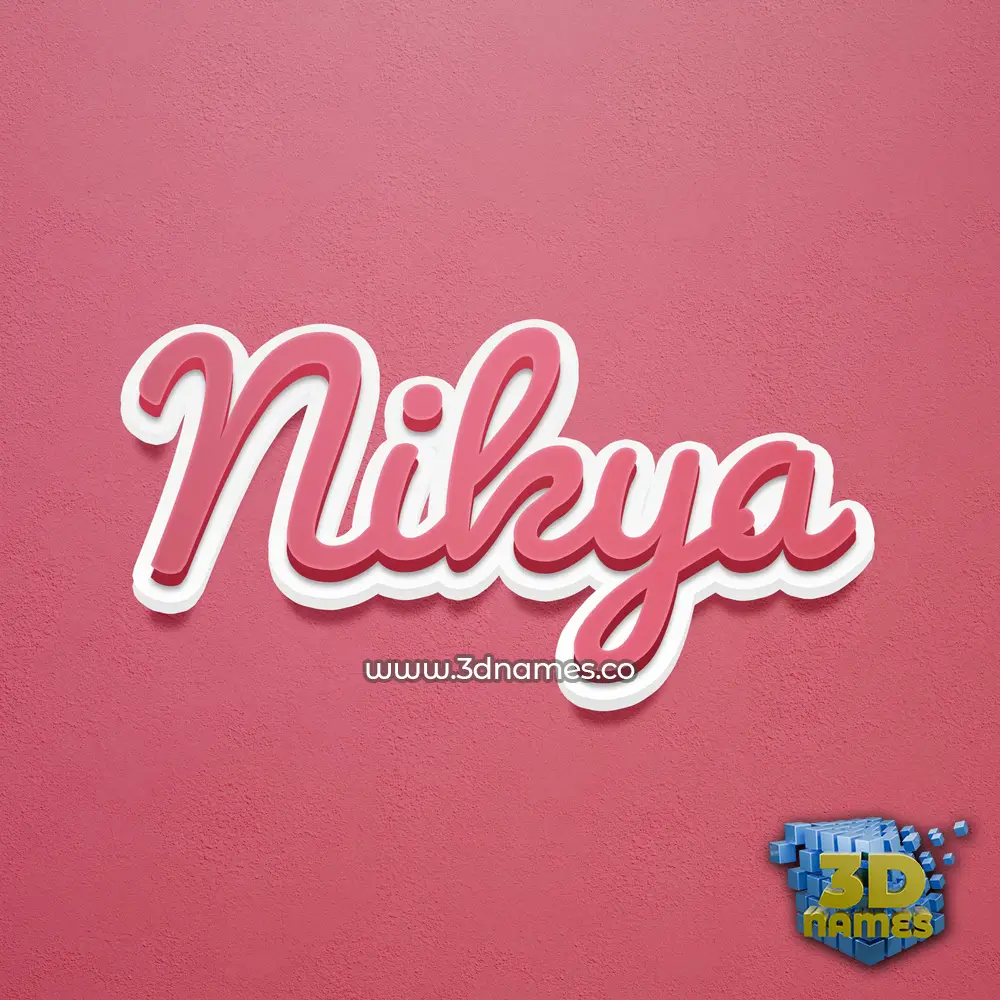 nikya in Red Scribble style - 3D name wallpaper
