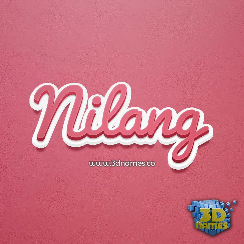 nilang in Red Scribble style - 3D name wallpaper