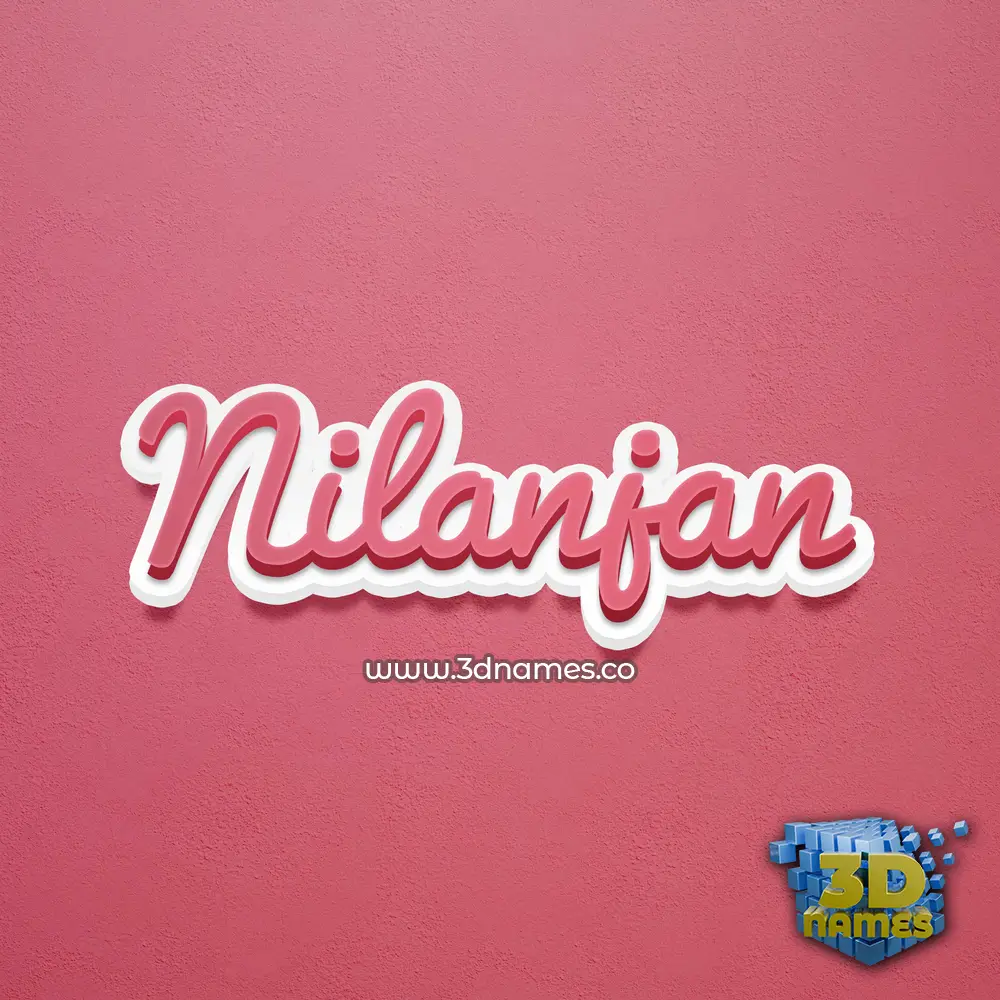 nilanjan in Red Scribble style - 3D name wallpaper