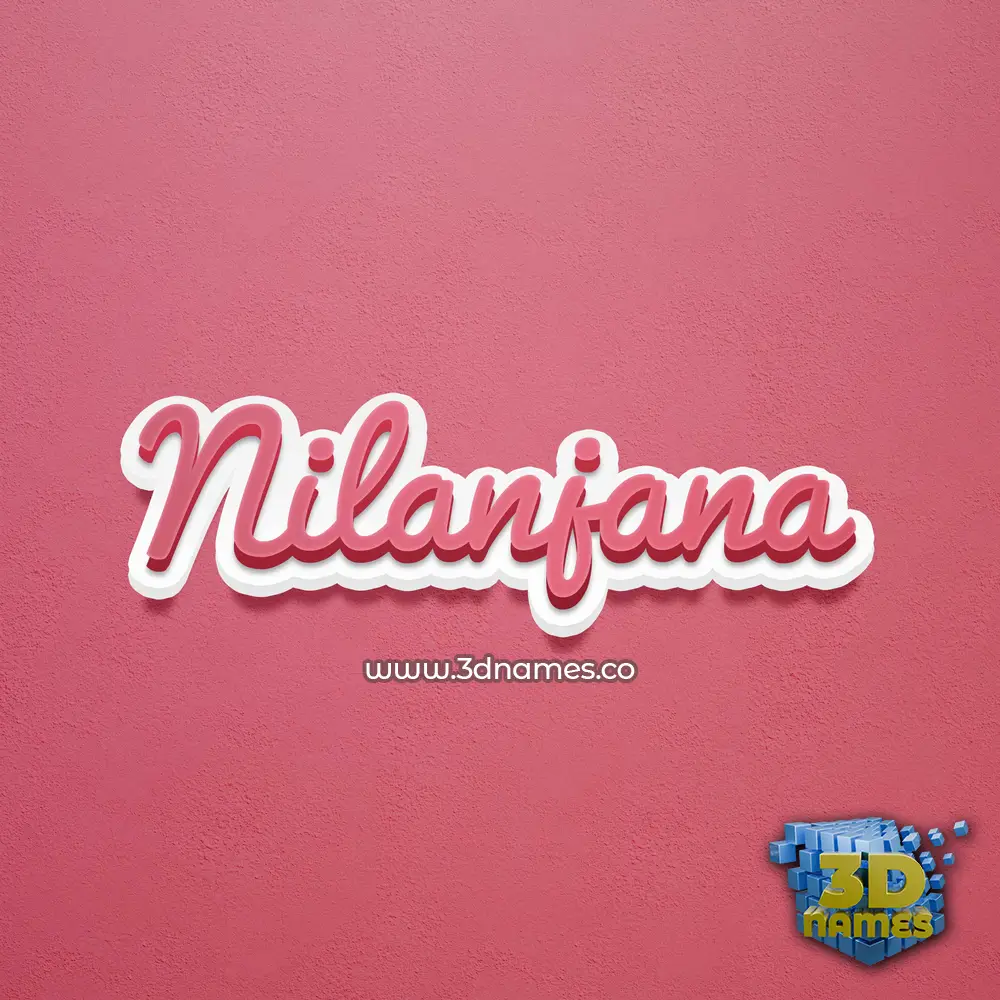 nilanjana in Red Scribble style - 3D name wallpaper