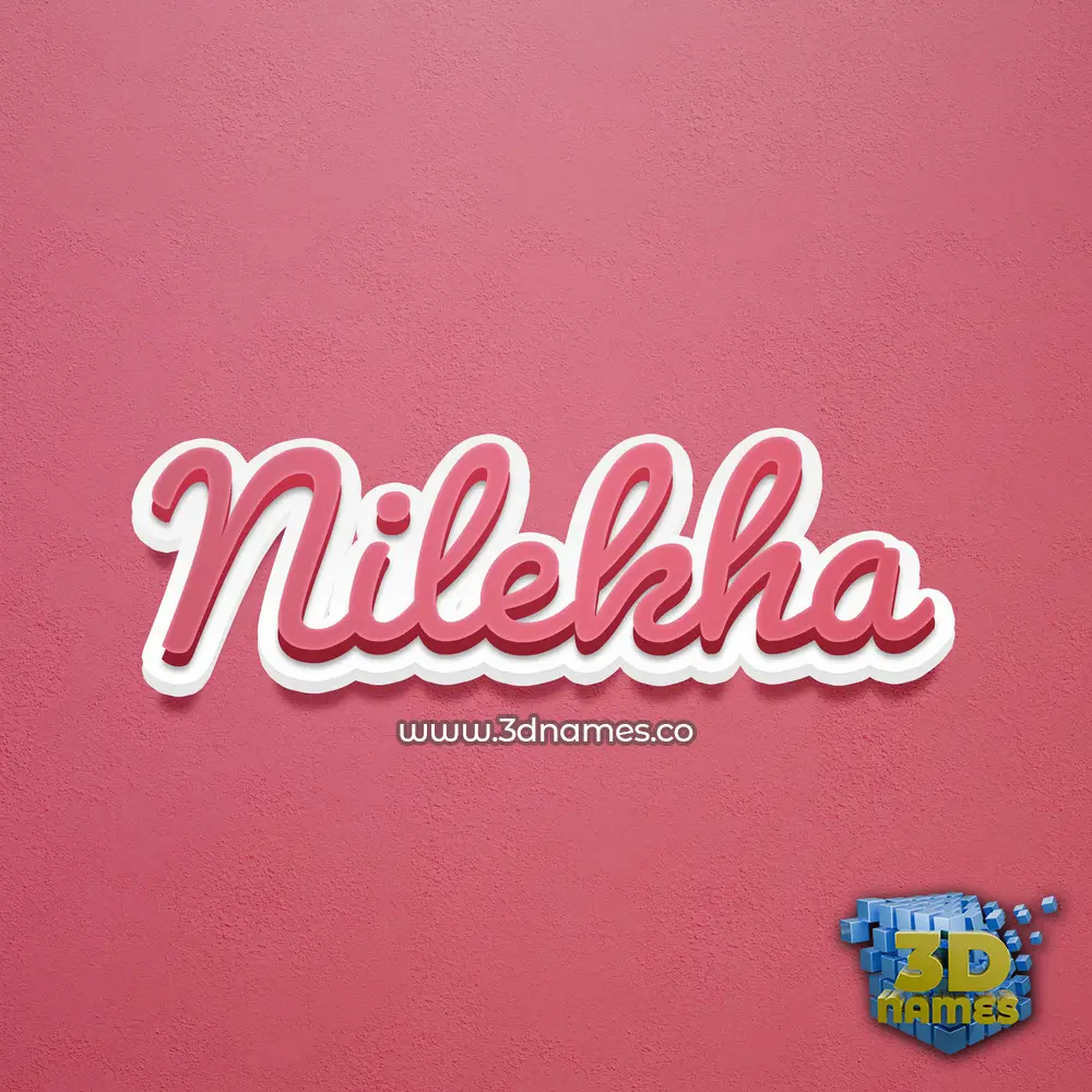 nilekha in Red Scribble style - 3D name wallpaper