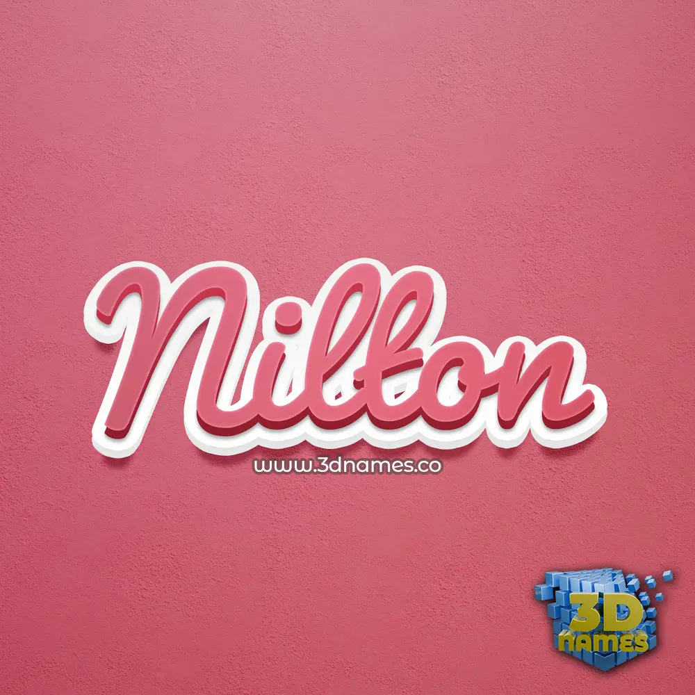 nilton in Red Scribble style - 3D name wallpaper