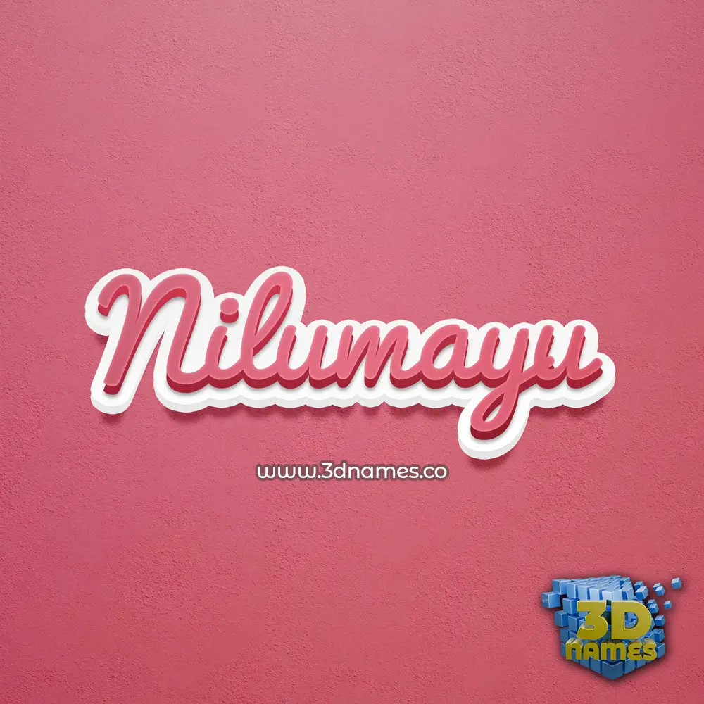 nilumayu in Red Scribble style - 3D name wallpaper