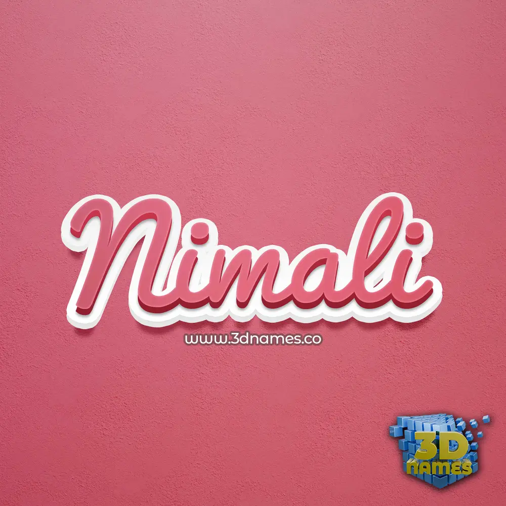 nimali in Red Scribble style - 3D name wallpaper