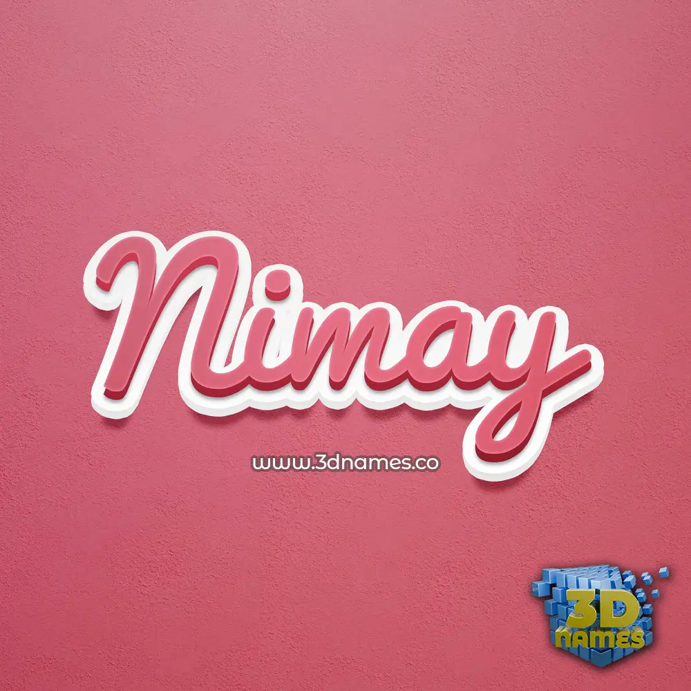 nimay in Red Scribble style - 3D name wallpaper