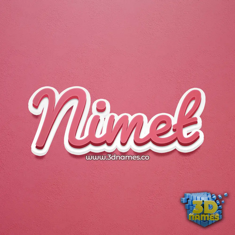 nimet in Red Scribble style - 3D name wallpaper