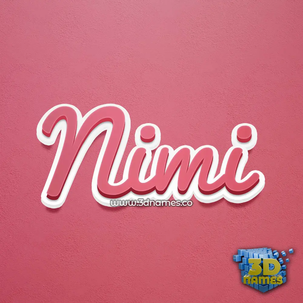 nimi in Red Scribble style - 3D name wallpaper