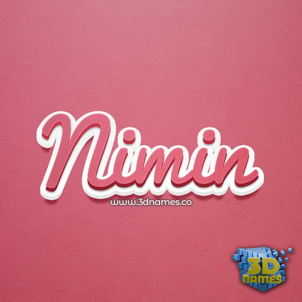 nimin in Red Scribble style - 3D name wallpaper
