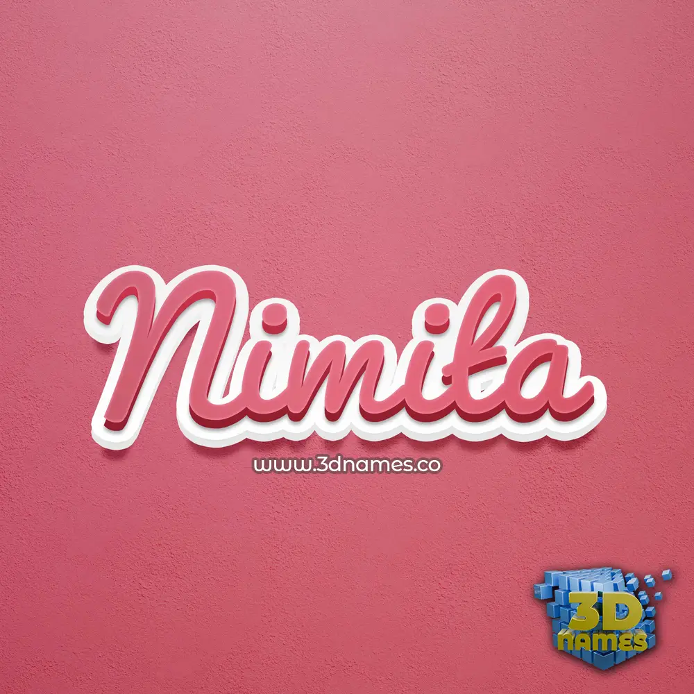 nimita in Red Scribble style - 3D name wallpaper