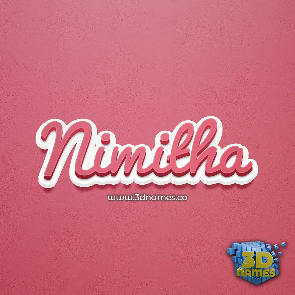 nimitha in Red Scribble style - 3D name wallpaper