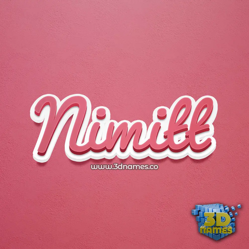 nimitt in Red Scribble style - 3D name wallpaper