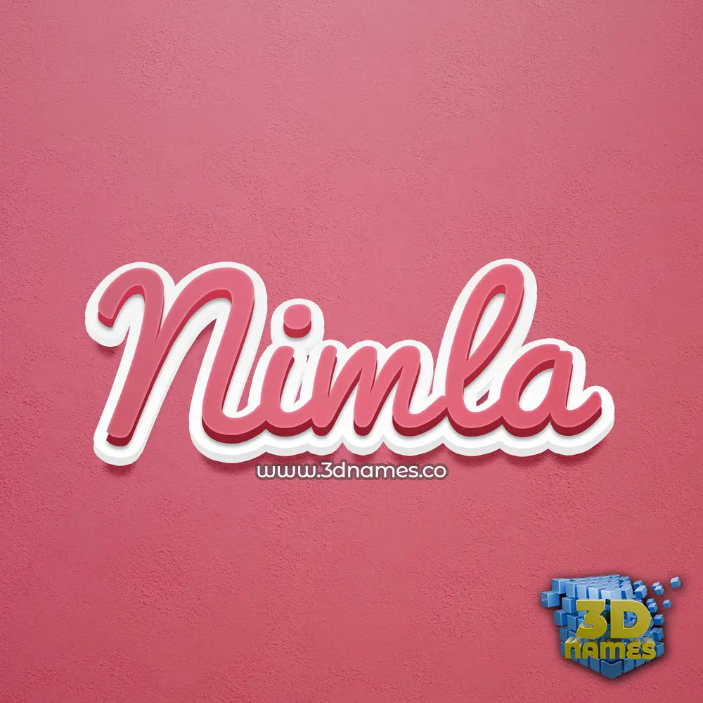 nimla in Red Scribble style - 3D name wallpaper