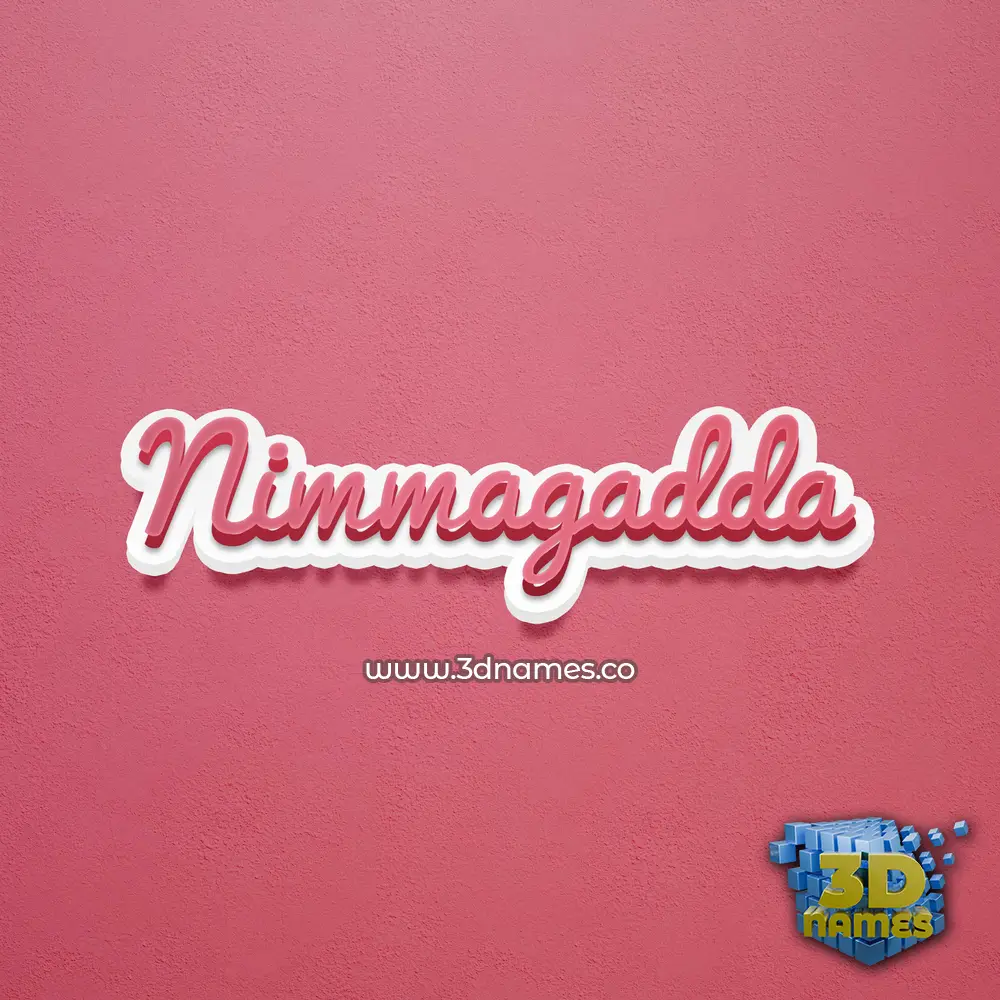 nimmagadda in Red Scribble style - 3D name wallpaper