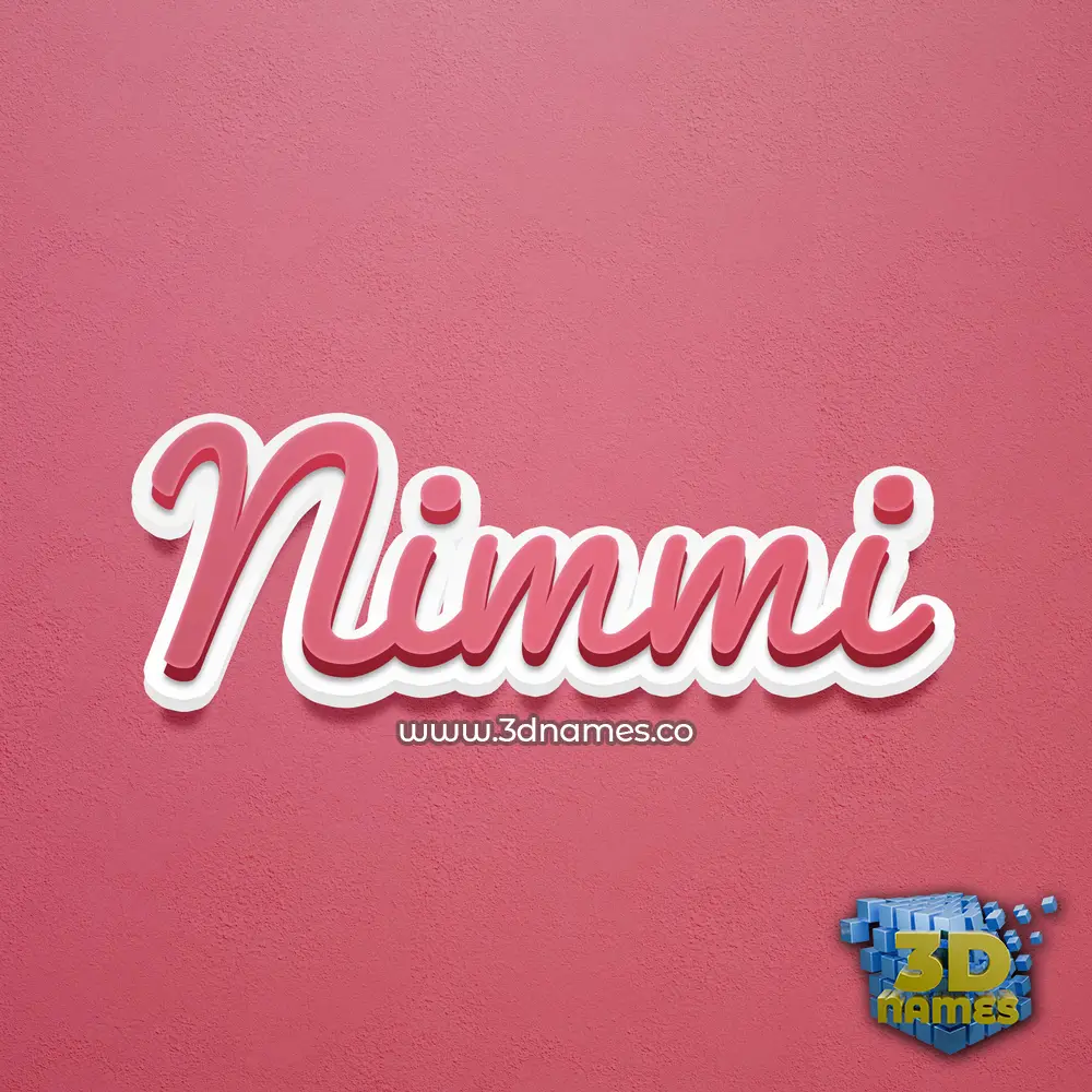 nimmi in Red Scribble style - 3D name wallpaper