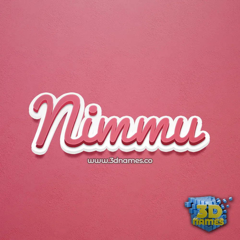 nimmu in Red Scribble style - 3D name wallpaper