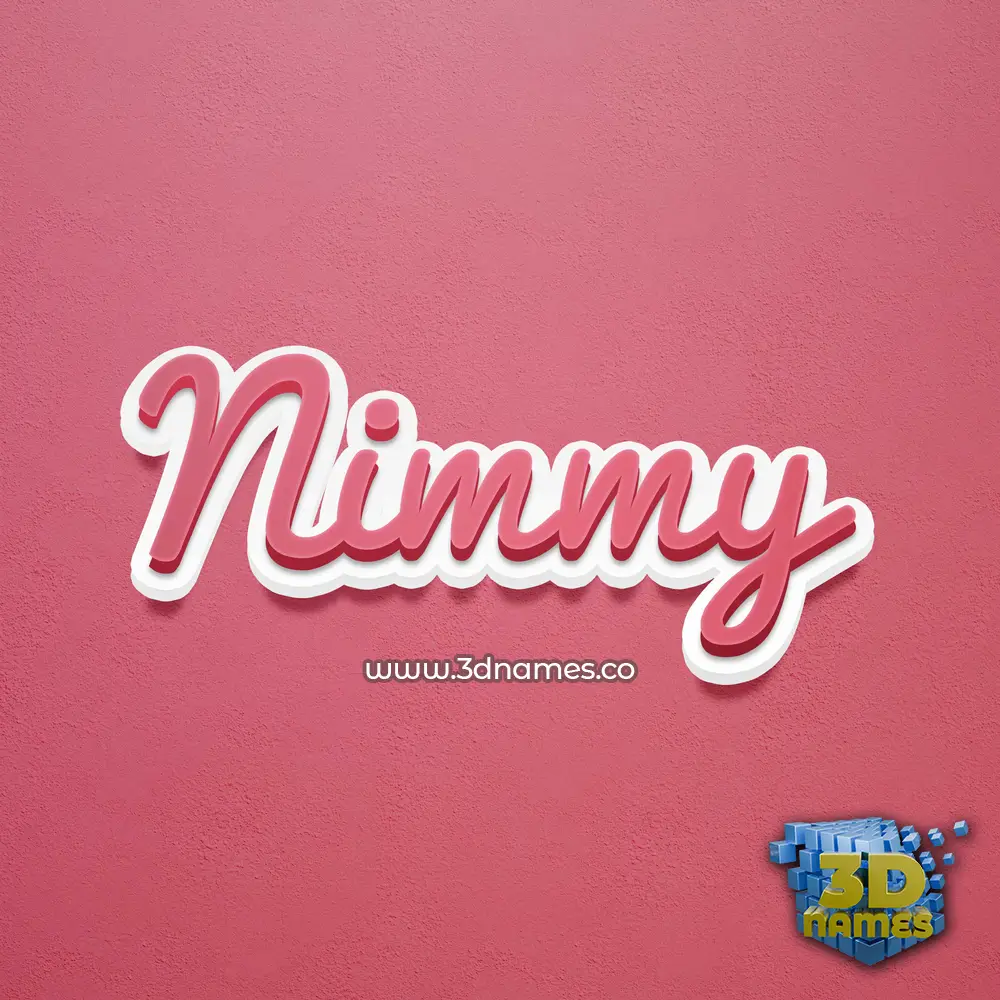 nimmy in Red Scribble style - 3D name wallpaper