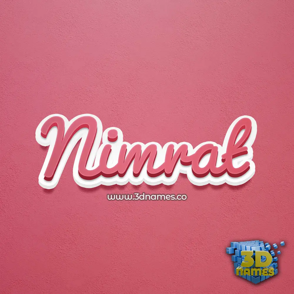 nimrat in Red Scribble style - 3D name wallpaper