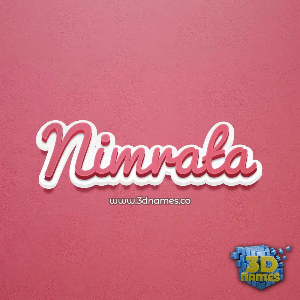 nimrata in Red Scribble style - 3D name wallpaper