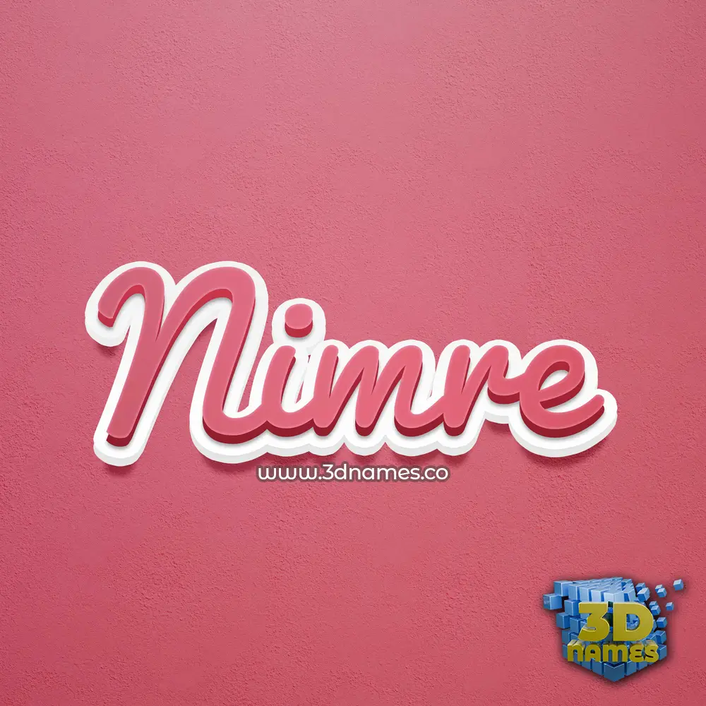 nimre in Red Scribble style - 3D name wallpaper