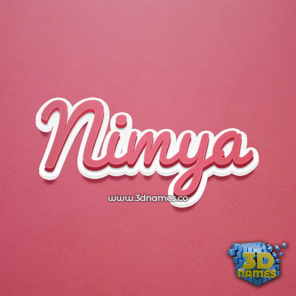 nimya in Red Scribble style - 3D name wallpaper