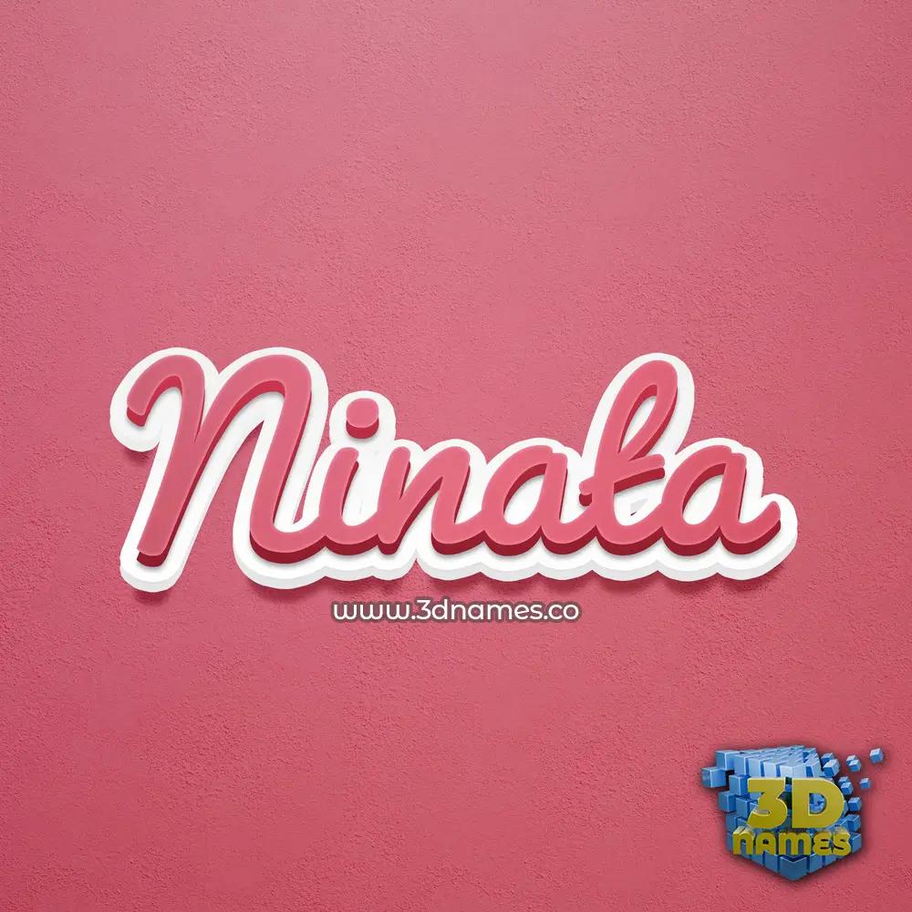 ninata in Red Scribble style - 3D name wallpaper