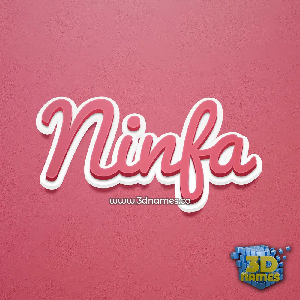 ninfa in Red Scribble style - 3D name wallpaper