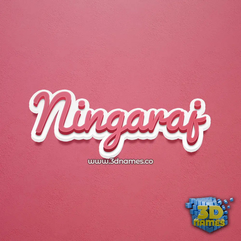 ningaraj in Red Scribble style - 3D name wallpaper