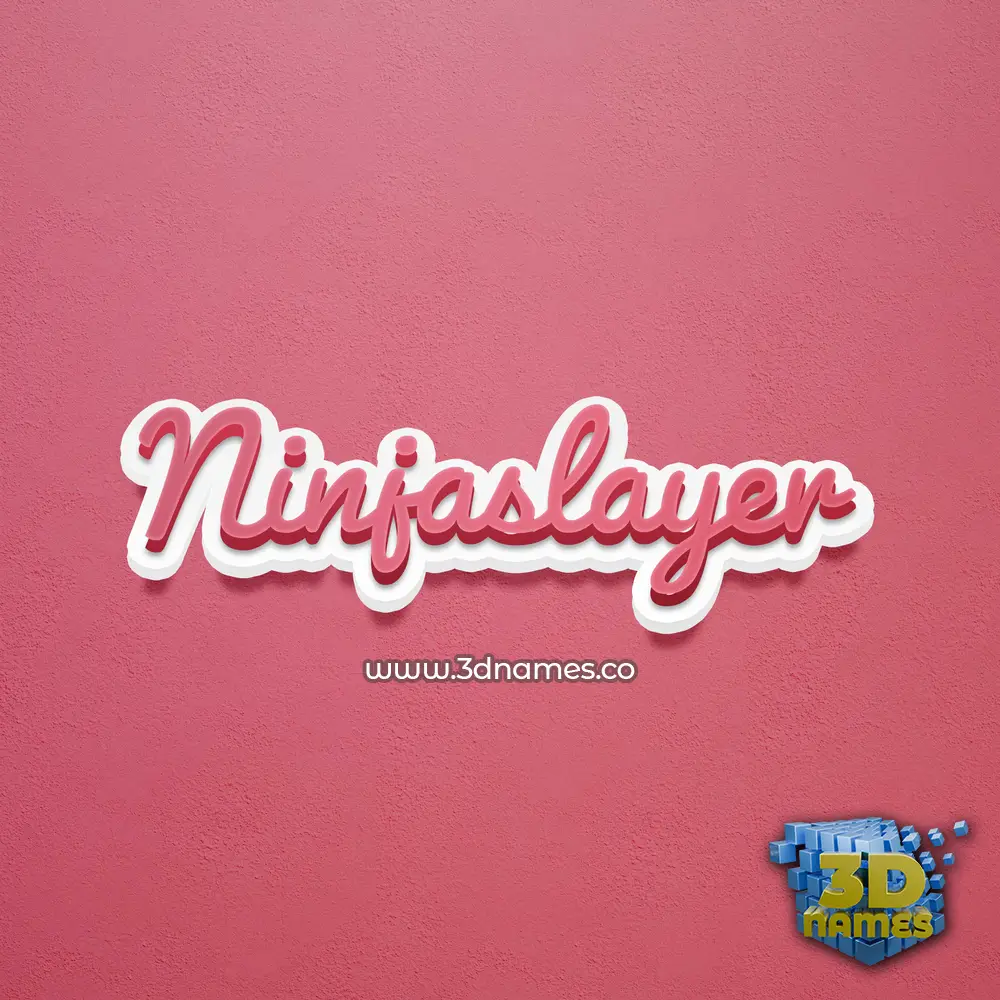 ninjaslayer in Red Scribble style - 3D name wallpaper